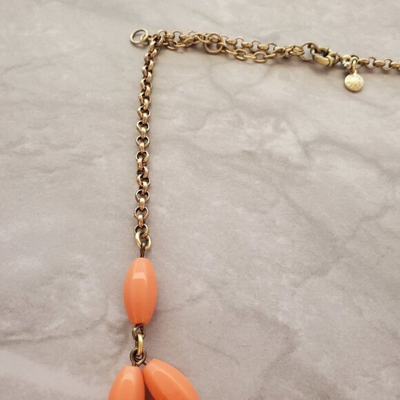🧡 J.Crew Orange Geometric Beaded Statement Necklace 🧡 - Picture 8 of 15